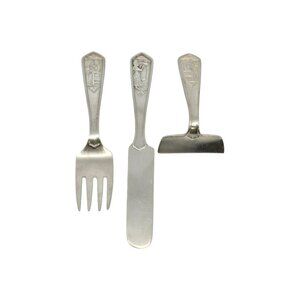 Tiffany & Co Sterling Silver Old King Cole Baby Feeding Set w/Mono #19620